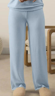 Cozy Wide Leg Pant Sleepwear & Loungewear Aspen Dreams Morning Blue XSmall 