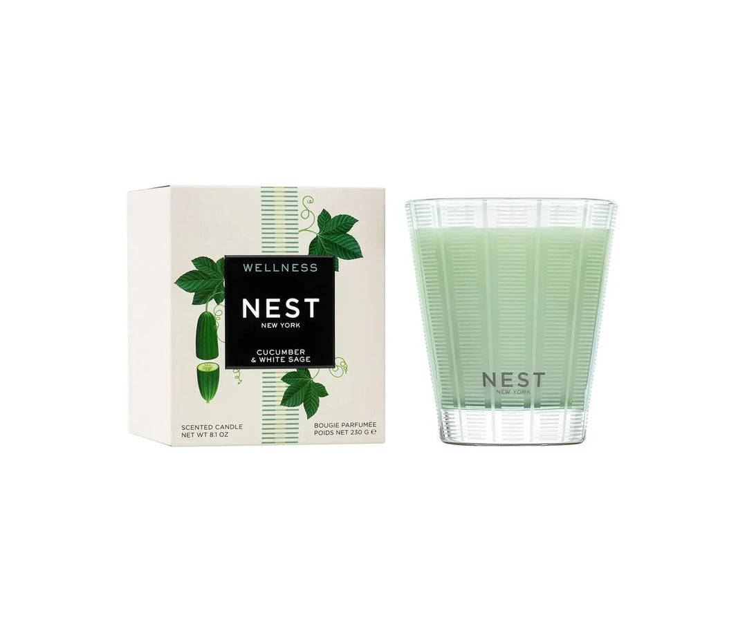 Cucumber and White Sage Candle Candle Nest Classic 8.1 oz 