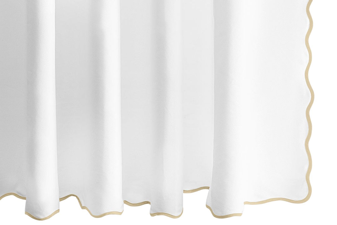 Custom Camilla Pique Shower Curtain with Monogram Bedside Manor 