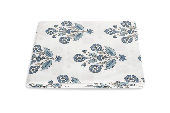 Dalila Fitted Sheet Bedding Style Matouk Mineral Blue King 