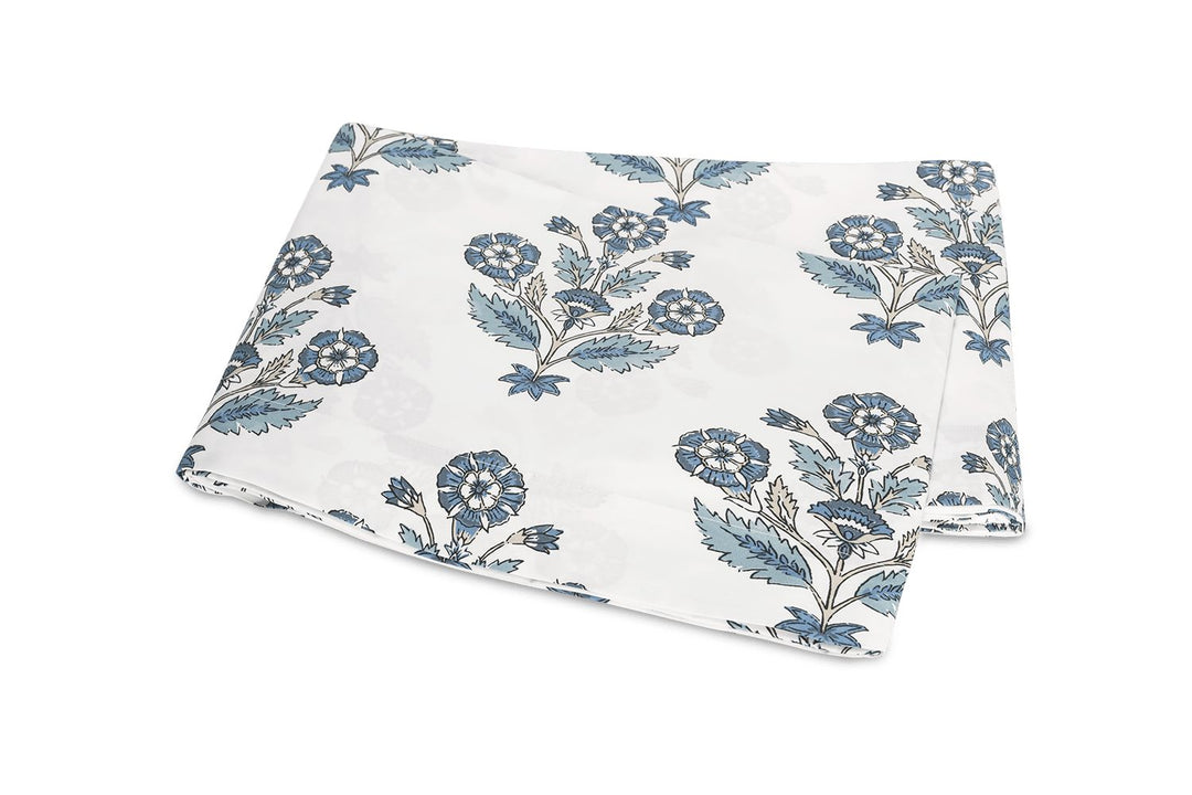 Dalila Flat Sheet Bedding Style Matouk Mineral Blue Full/Queen 