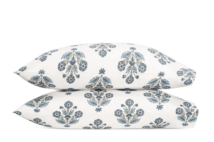 Dalila Pillowcase - pair Bedding Style Matouk Mineral Blue Standard 