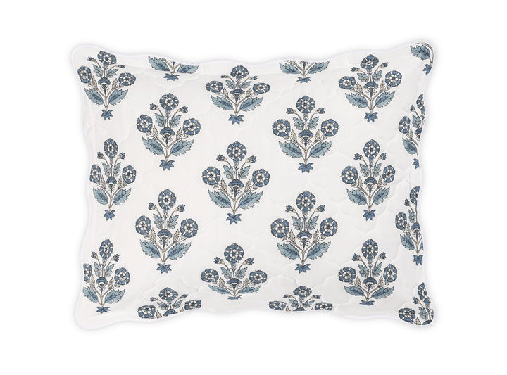 Dalila Quilted Sham Bedding Style Matouk Mineral Blue Quilted Standard 