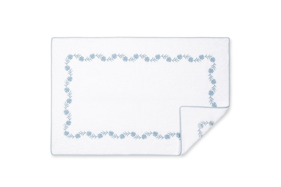 Daphne Bath Rug 21x34 Bath Linens Matouk Hazy Blue 