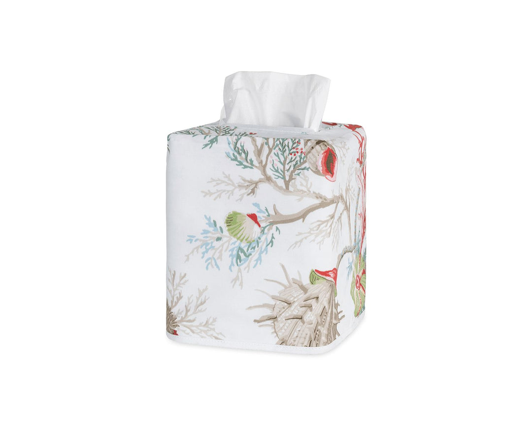 Del Tesoro Tissue Box Cover Bath Accessories Matouk Coral 