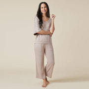 Dream Relaxed V-neck with Capri Lounge Set Loungewear Softies 