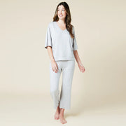 Dream Relaxed V-neck with Capri Lounge Set Loungewear Softies 