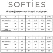 Dream Relaxed V-neck with Capri Lounge Set Loungewear Softies 