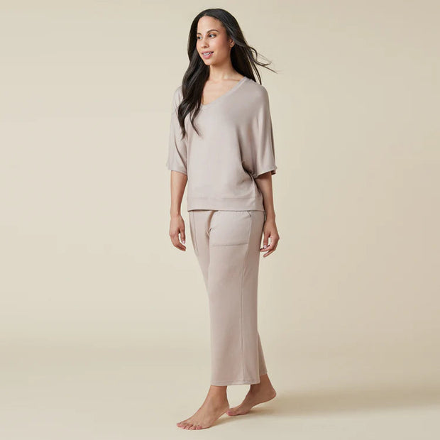 Dream Relaxed V-neck with Capri Lounge Set Loungewear Softies 