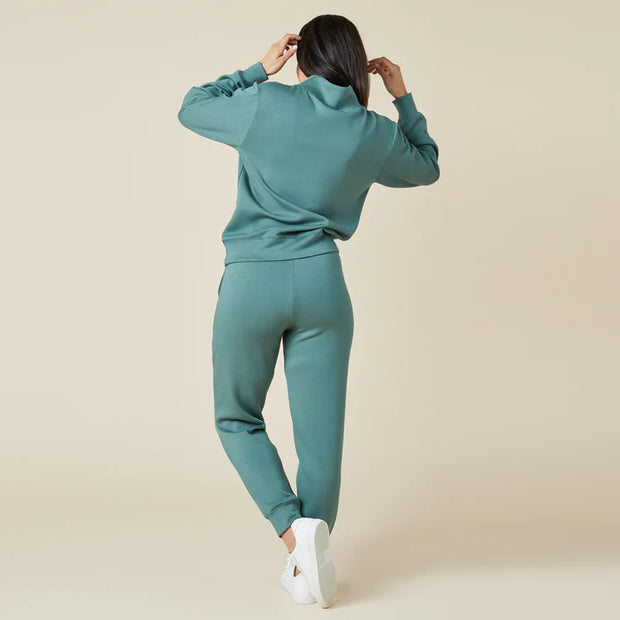 Dream Tech 1/4 Zip Jogger Set Dusty Green Loungewear Softies 