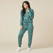 Dream Tech 1/4 Zip Jogger Set Dusty Green Loungewear Softies 