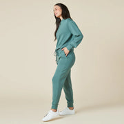 Dream Tech 1/4 Zip Jogger Set Dusty Green Loungewear Softies 