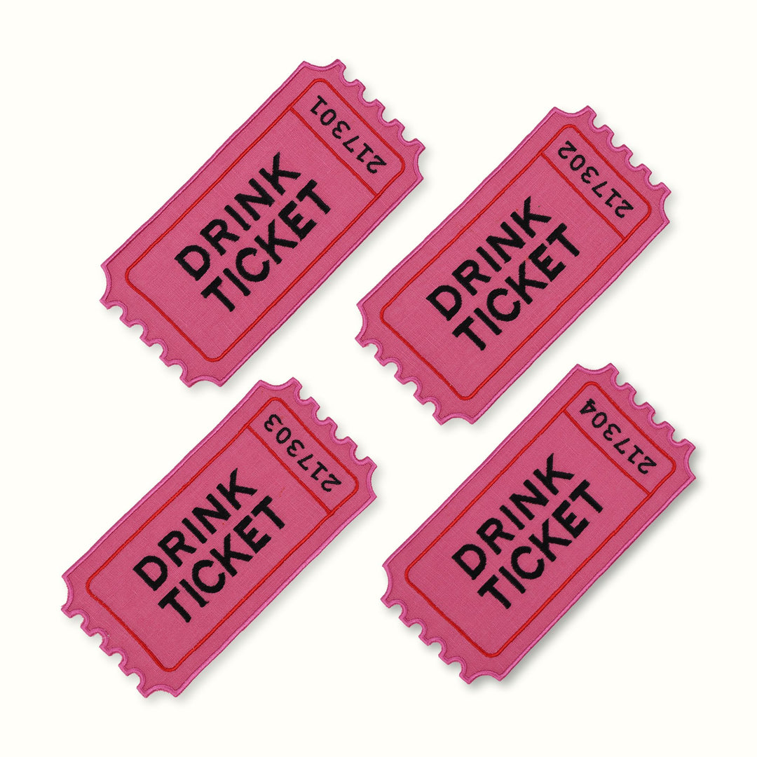 Drink Ticket Cocktail Napkins - Set of 4 House of Gleason 