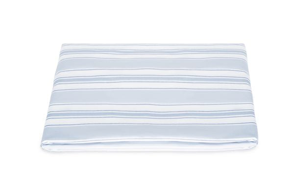 Elio Fitted Sheet Bedding Style Matouk Blue Queen 