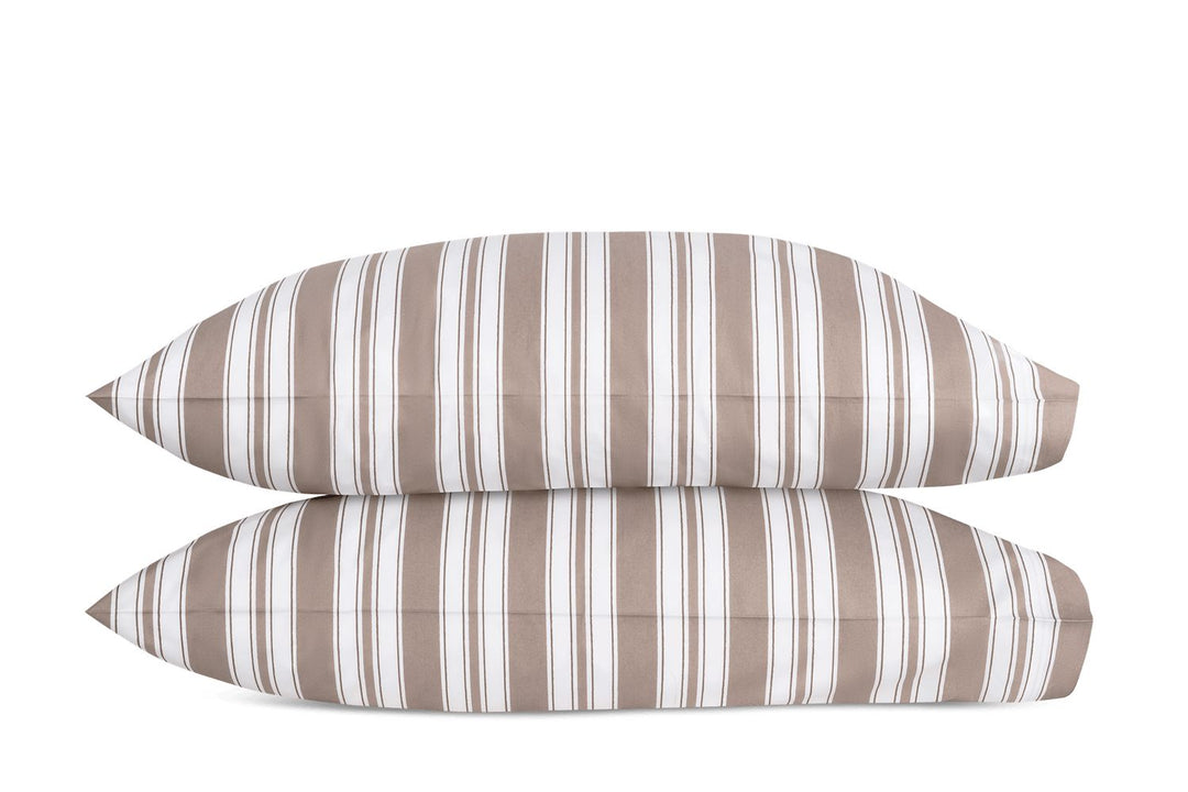 Elio Pillowcases-Pair Bedding Style Matouk Mocha Standard 