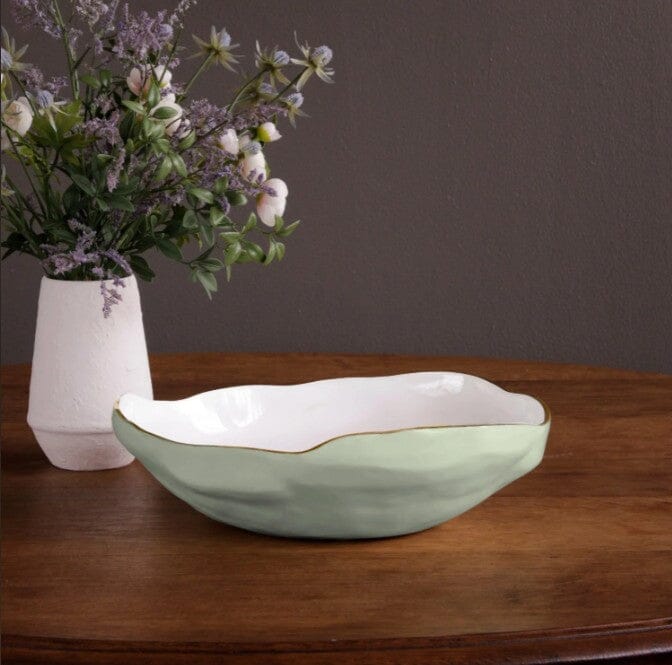 ENCANTO Nuevo Large Bowl (Pistachio and White) Kitchenware Beatriz Ball 