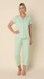 Essential Green Short Sleeve Capri Pajamas Sleepwear & Loungewear Cats Pajamas 