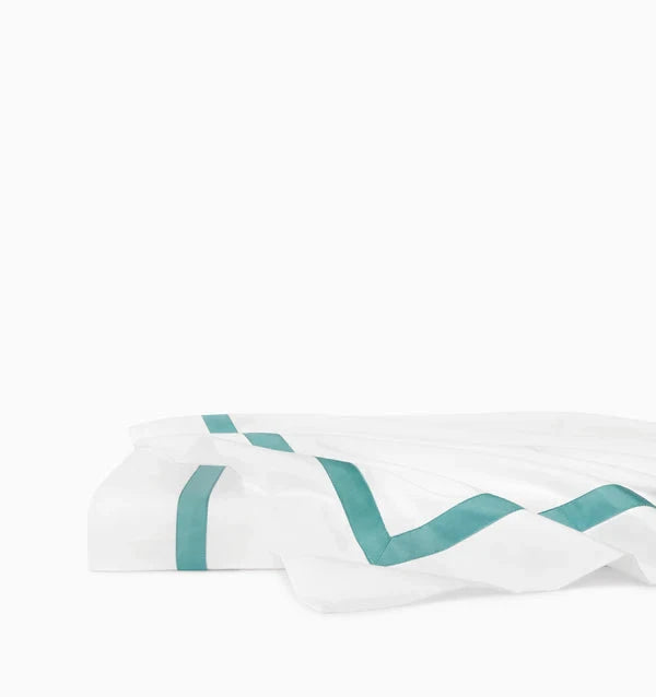 Estate Flat Sheet Bedding Style Sferra Aqua Twin 