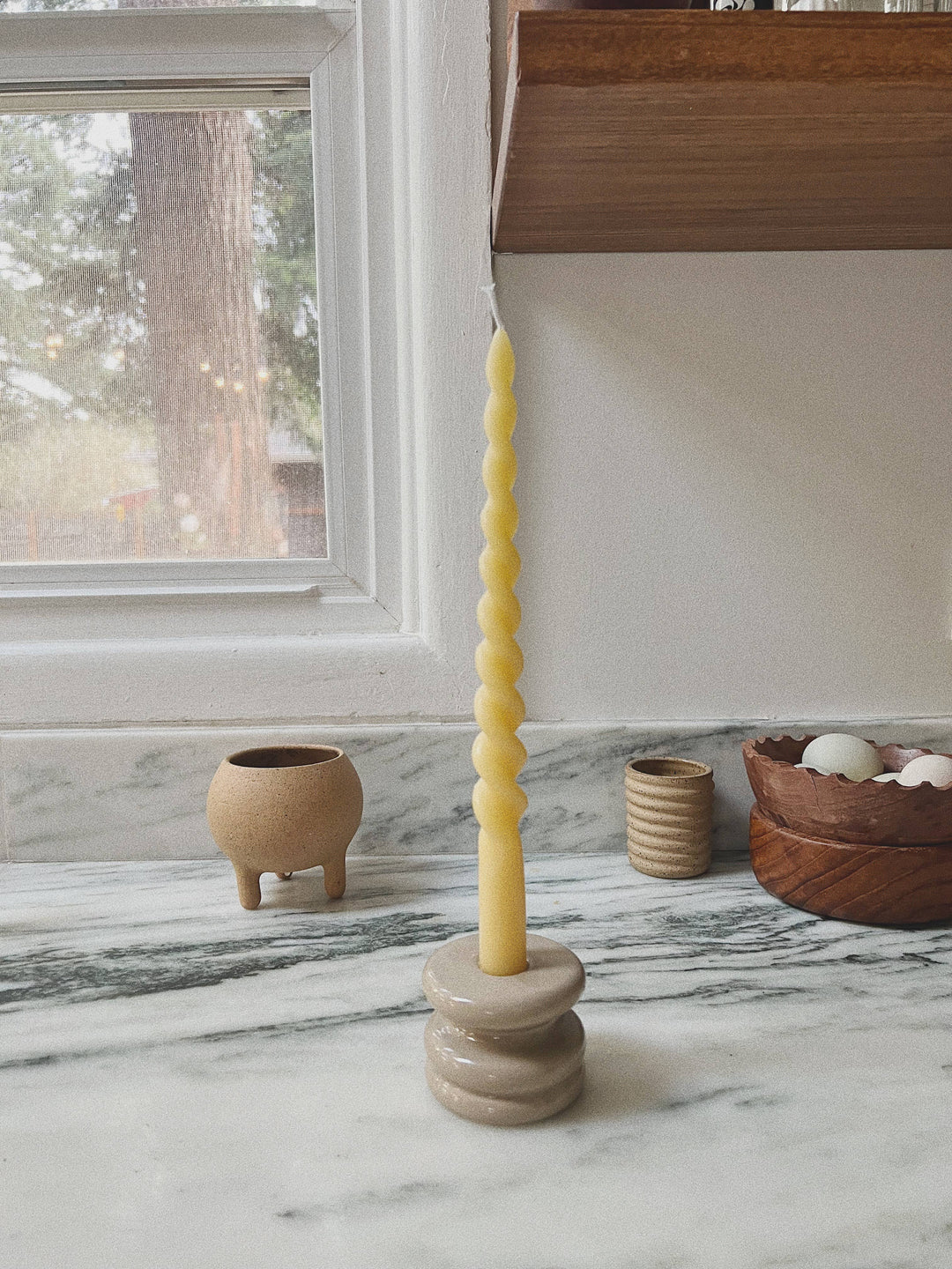 Extra long spiral taper candles Whiskey + Wine 