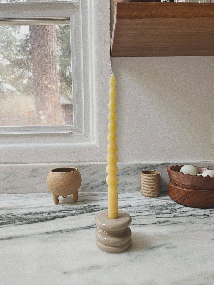 Extra long spiral taper candles Whiskey + Wine 