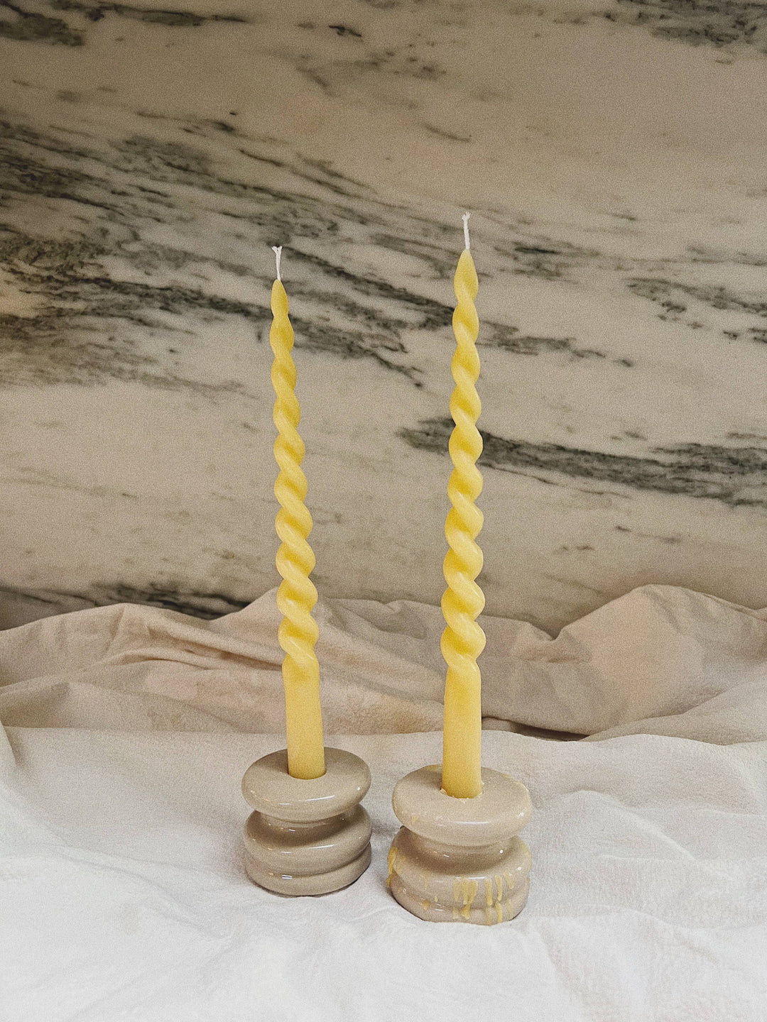 Extra long spiral taper candles Whiskey + Wine 