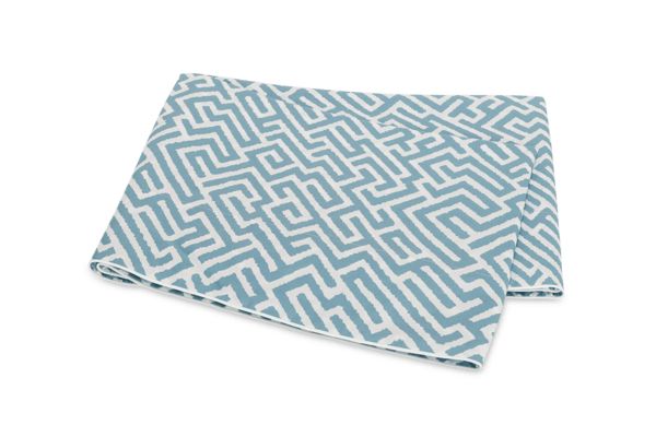 Gabriel Flat Sheet Bedding Style Matouk Stony Blue Twin 
