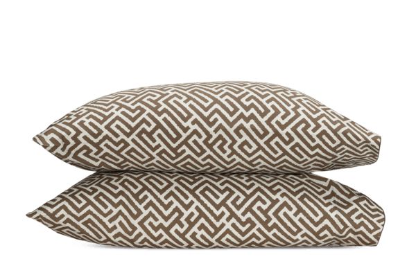 Gabriel Pillowcase- Pair Bedding Style Matouk Mocha Standard 