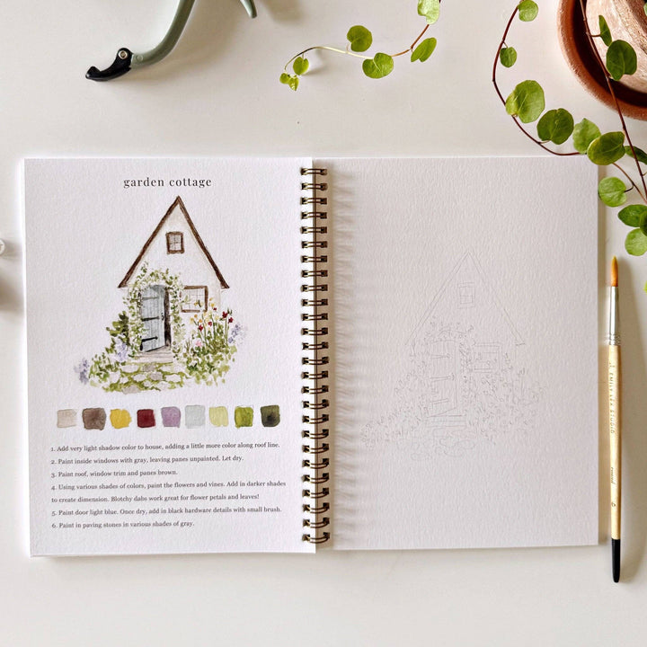 Garden watercolor workbook emily lex studio 