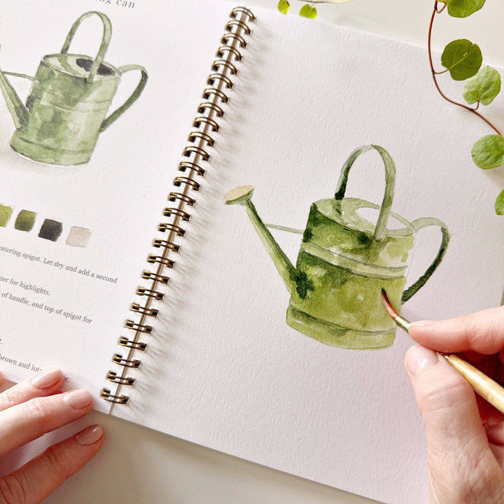 Garden watercolor workbook emily lex studio 