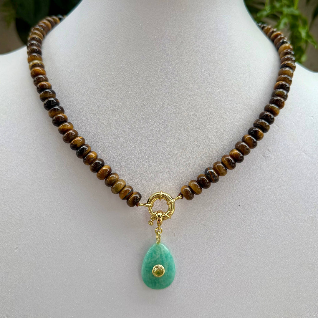 Gemstone Drop Necklace Allie Beads 