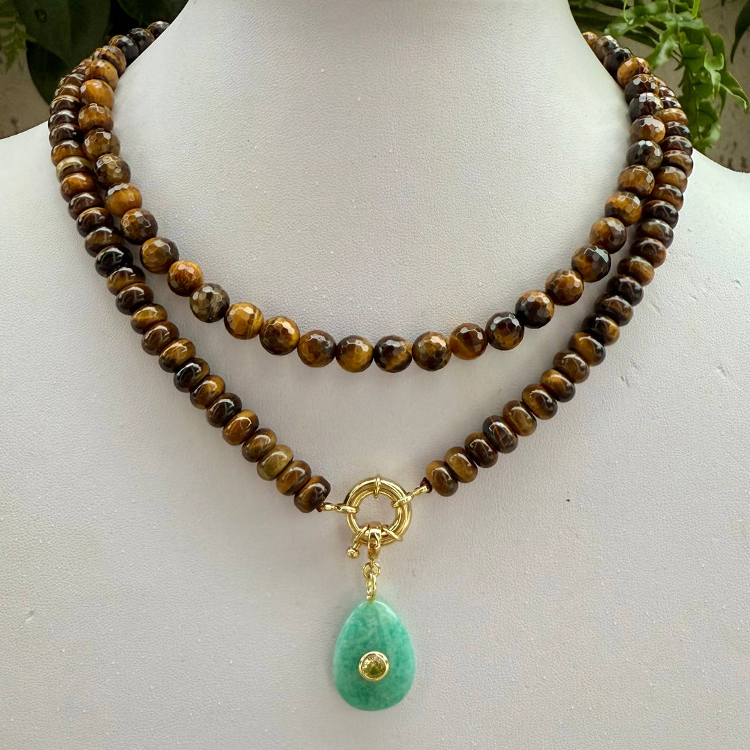 Gemstone Drop Necklace Allie Beads 