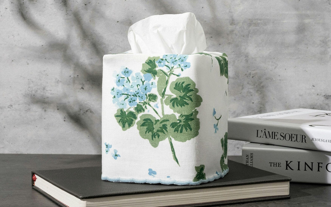 Geranium Tissue Box Cover Bath Accessories Matouk 