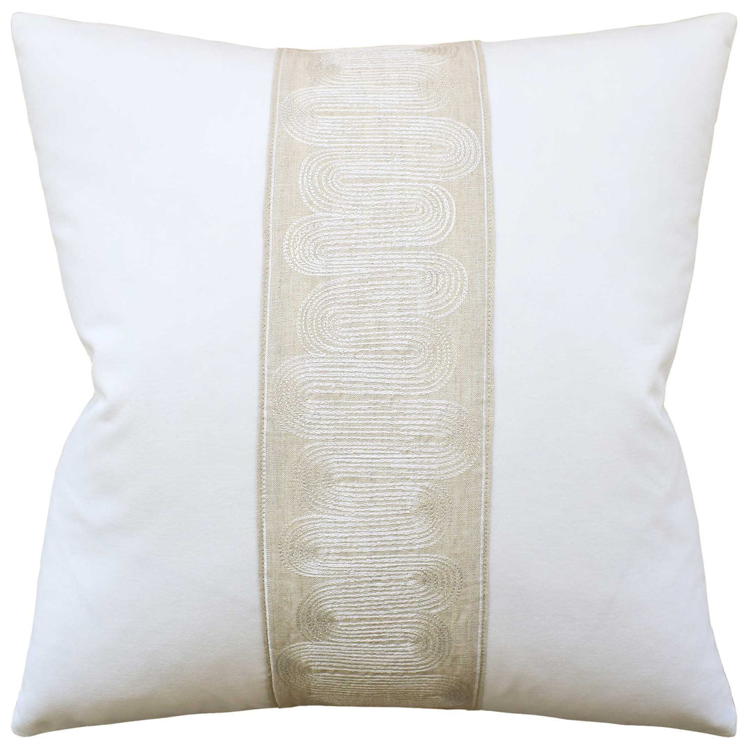 Giorgio Linen Ischia Pillow 22" Decorative Pillow Ryan Studio Ivory 