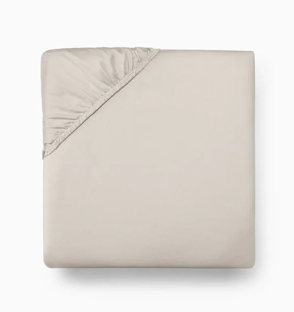 Giotto King Fitted Sheet Bedding Style Sferra BONE 