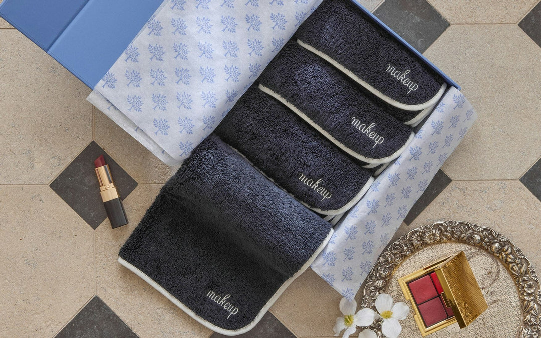 Giza Makeup Towel Bath Linens Matouk Set of 4 with Gift Box 