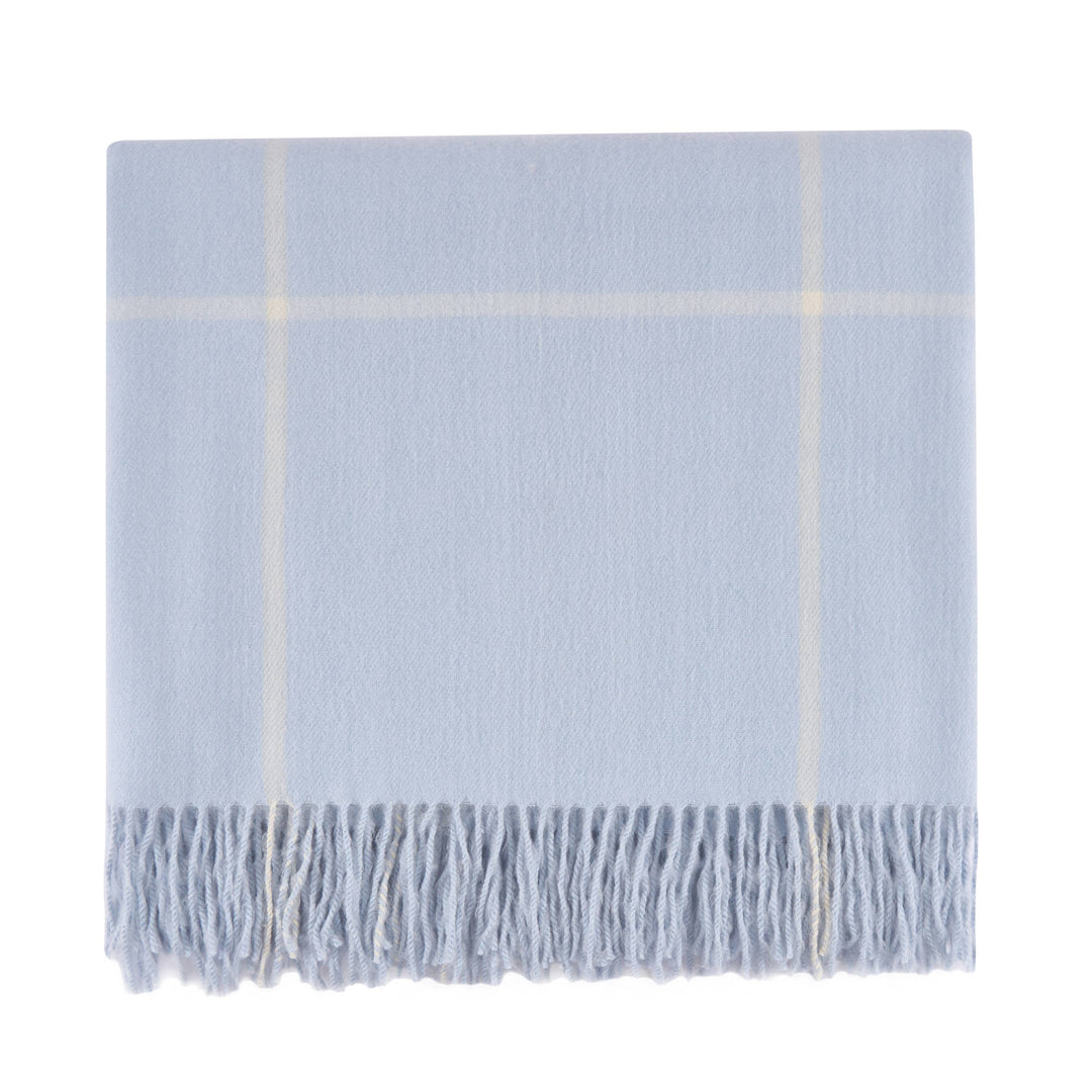 Glasgow Light Blue Throw 50x68 Bedford Collections 