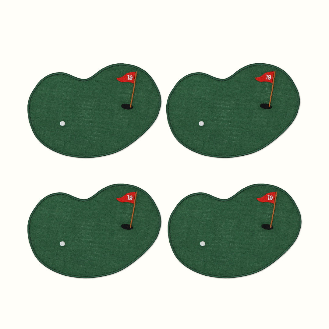 Golf Linen Cocktail Napkins - Set of 4 House of Gleason 