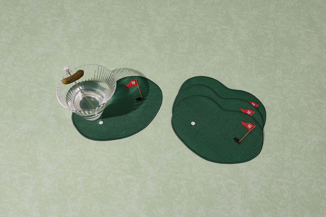 Golf Linen Cocktail Napkins - Set of 4 House of Gleason 