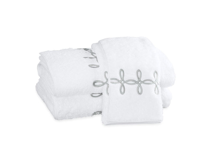 Gordian Knot Hand Towel Bath Linens Matouk Silver 