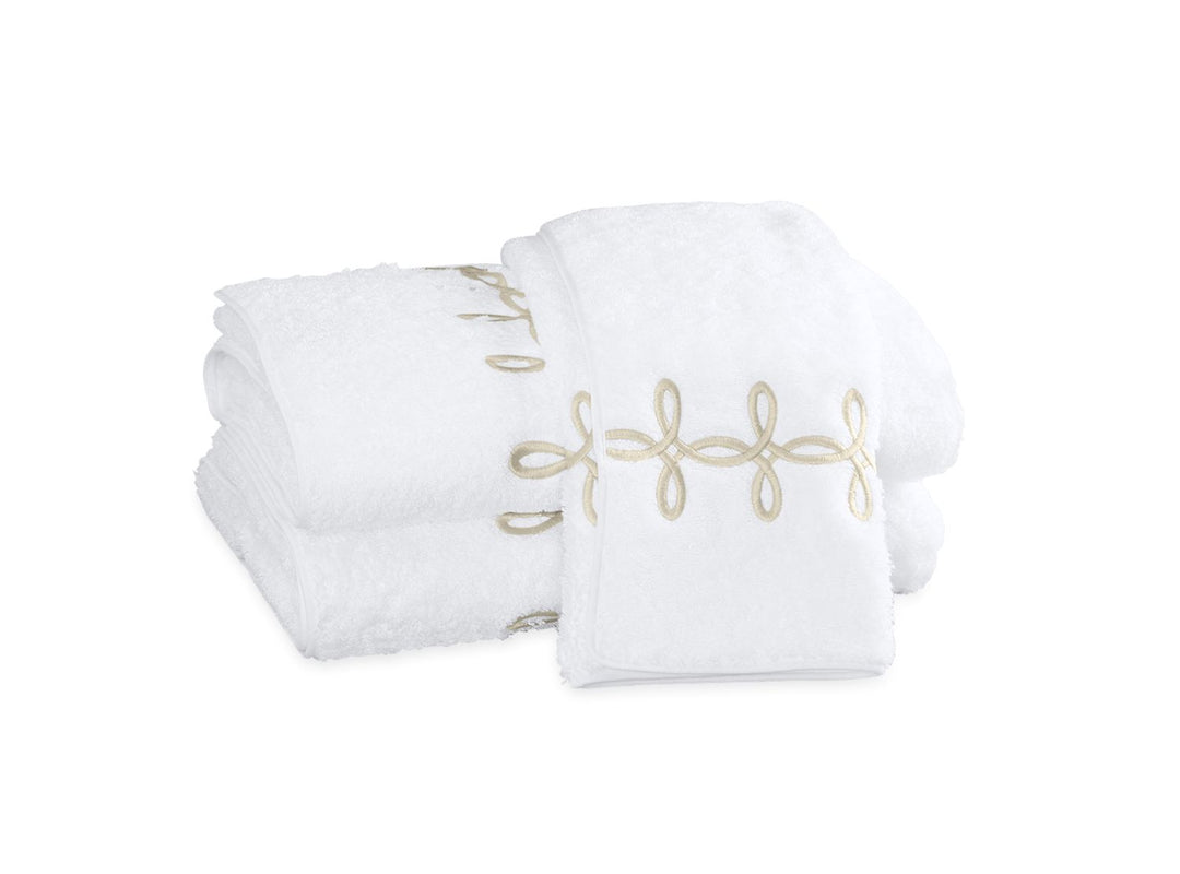 Gordian Knot Hand Towel Bath Linens Matouk Truffle 