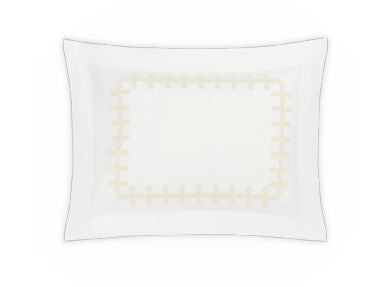 Gordian Knot Pillowcases- Pair Bedding Style Matouk Cream Standard 