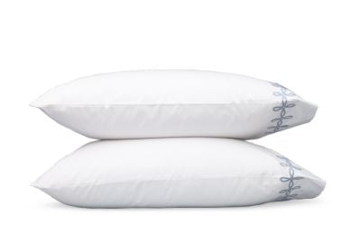 Gordian Knot Pillowcases- Pair Bedding Style Matouk Wedgewood Standard 