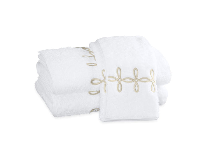 Gordian Knot Wash Cloth Bath Linens Matouk Truffle 