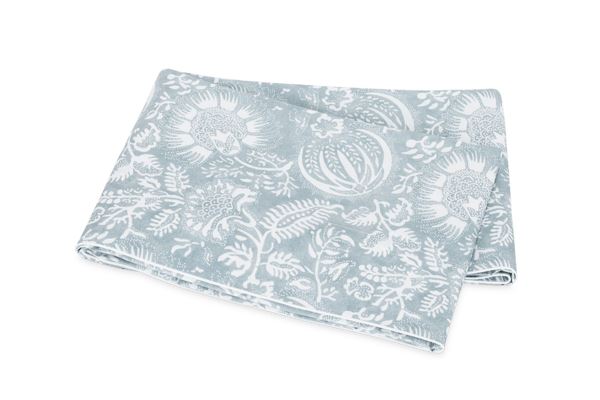 Granada Full/Queen Flat Sheet Bedding - Shams Matouk Hazy Blue 