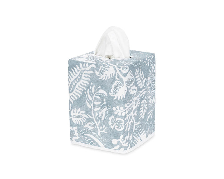 Grenada Tissue Box Cover Bath Accessories Matouk Hazy Blue 