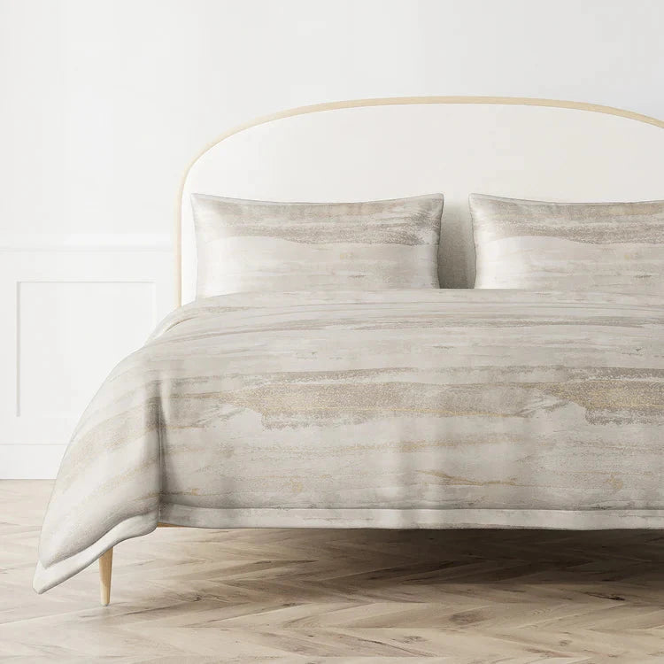 Horizon Duvet Cover Bedding Style Ann Gish Gold Silver King 