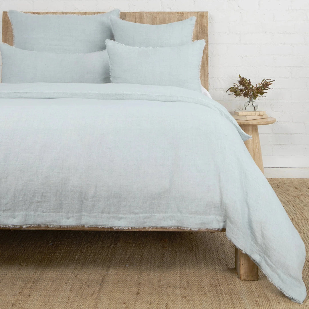 Hunter Duvet Cover Bedding Style Pom Pom at Home Light Blue Queen 