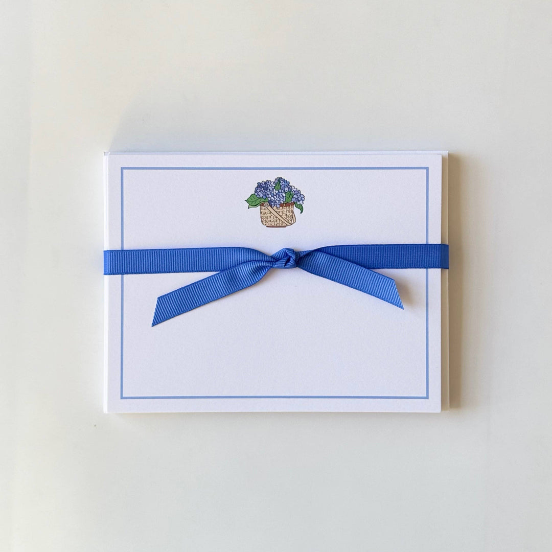 Hydrangea Basket - Flat Note Cards Georgetown Paperie 