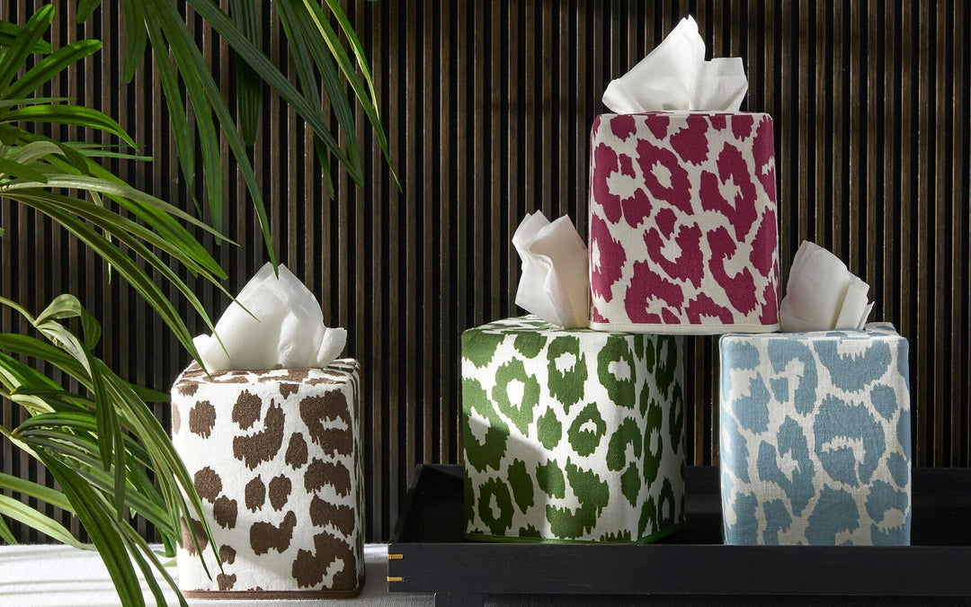 Iconic Leopard Tissue Box Cover Bathroom Accessories Matouk 