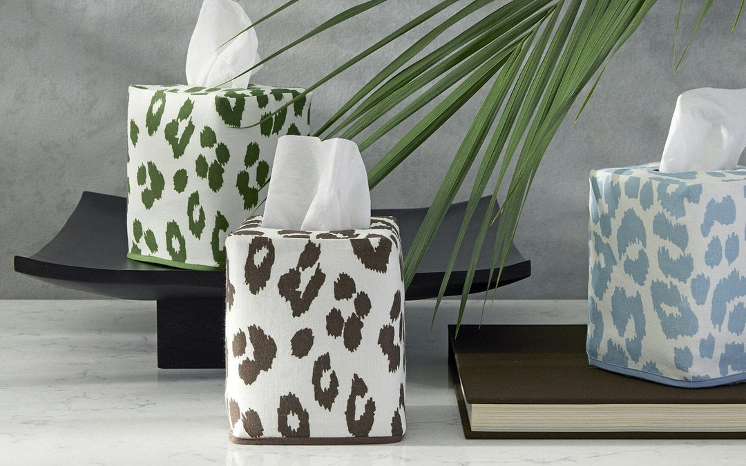 Iconic Leopard Tissue Box Cover Bathroom Accessories Matouk 